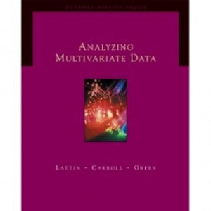 Analyzing Multivariate Data (with CDROM) (Duxbury Applied Series),New