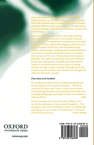 Green Chemistry: Theory And Practice,New