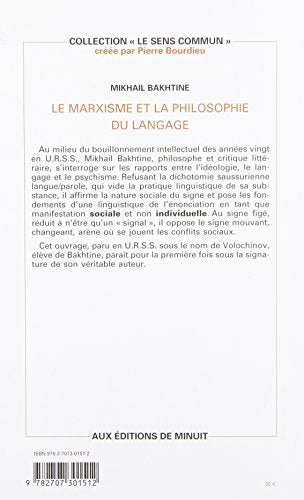 Le marxisme et la philosophie du langage,Used