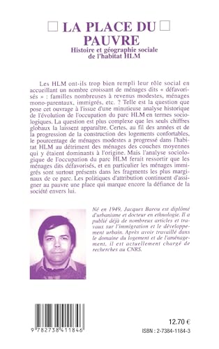 La place du pauvre: Histoire et gographie sociale de l'habitat H.L.M,Used