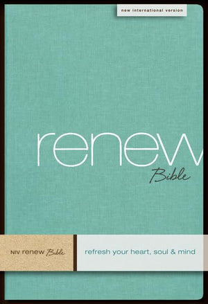 NIV, Renew Bible, Hardcover, Green Linen: Refresh Your Heart, Soul and Mind,Used