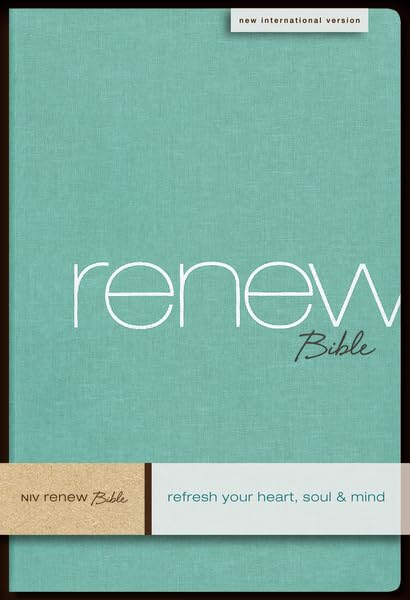 NIV, Renew Bible, Hardcover, Green Linen: Refresh Your Heart, Soul and Mind,Used