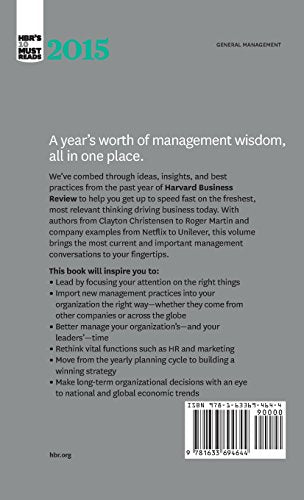 HBR's 10 Must Reads 2015: The Definitive Management Ideas of the Year from Harvard Business Review (with bonus McKinsey Award Wi,Used