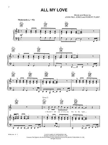 Led Zeppelin  Piano Sheet Music Anthology: Piano/Vocal/Guitar,Used