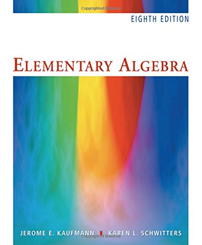 Elementary Algebra (with CDROM)  8th Edition,Used
