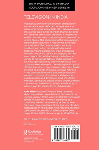 Television in India (Media, Culture and Social Change in Asia),Used