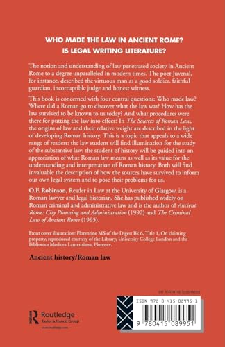 The Sources of Roman Law (Approaching the Ancient World),Used