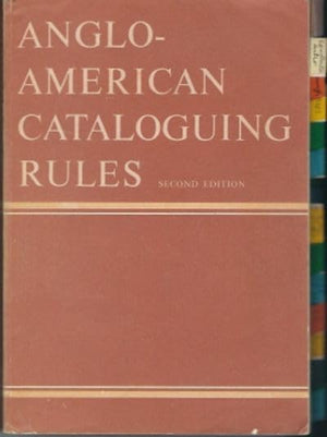 AngloAmerican Cataloguing Rules,Used