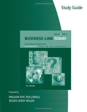 Study Guide for Miller/Jentzs Business Law Today, Standard Edition, 8th,Used