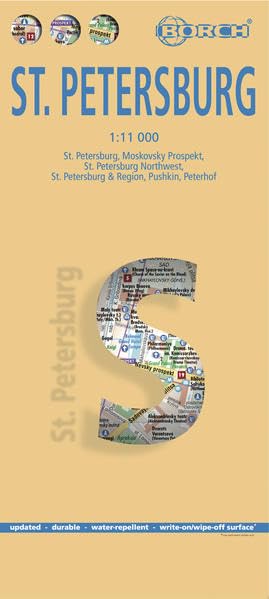 Laminated St. Petersburg City Streets Map by Borch (English Edition),Used