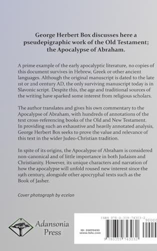 The Apocalypse of Abraham: Edited, With a Translation from the Slavonic Text and Notes (Hardcover),Used