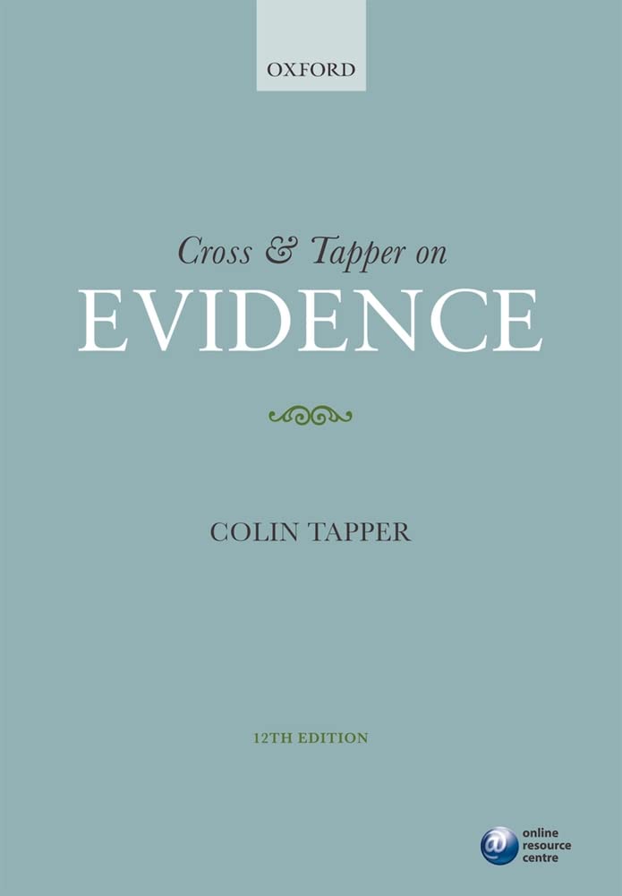 Cross & Tapper on Evidence,Used