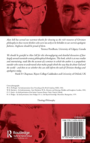 Four Philosophical Anglicans: W.G. De Burgh, W.R. Matthews, O.C. Quick, H.A. Hodges,Used