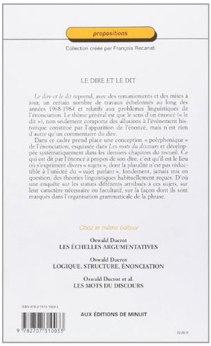 Dire et le dit,Used