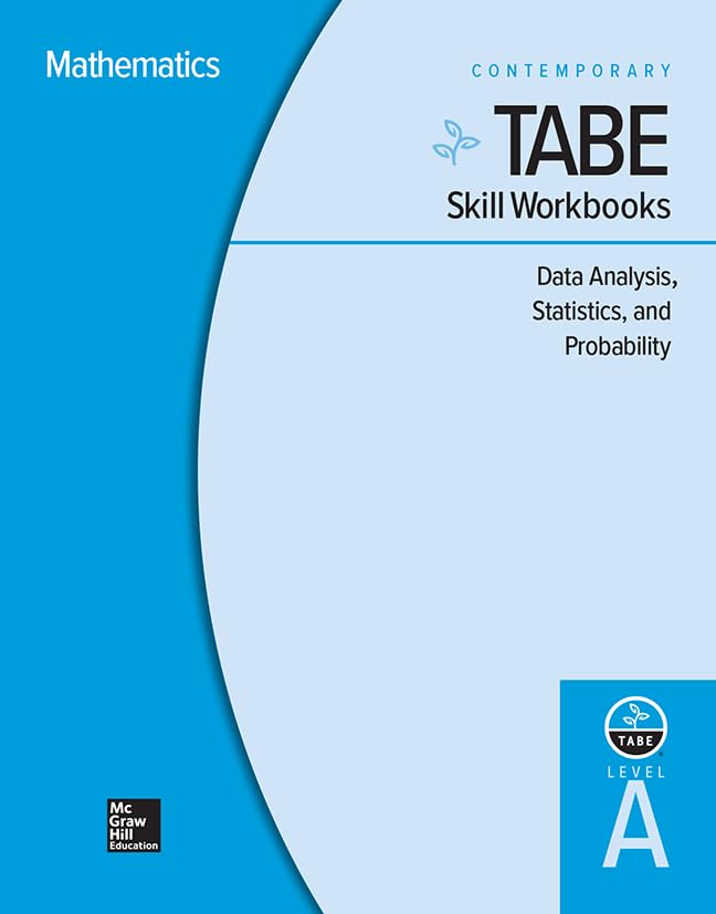 TABE Skill Workbooks Level A: Data Analysis, Statistics, and Probability  10 Pack (Achieving TABE Success for TABE 9 & 10),Used