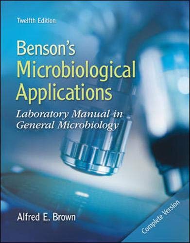 Benson's Microbiological Applications Complete Version,Used