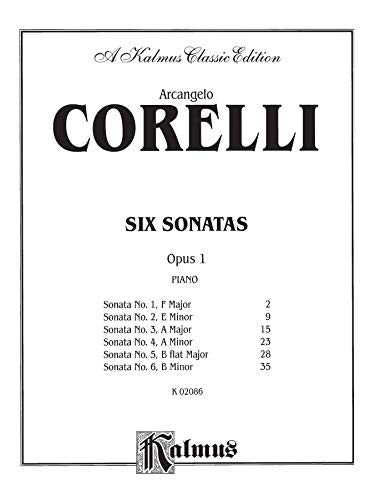 Six Sonatas, Op. 1 (Kalmus Edition),Used