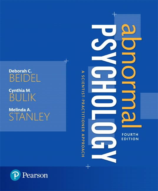 Abnormal Psychology: A Scientistpractitioner Approach (4Th Edition)-new