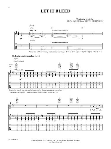 Rolling Stones  Let It Bleed: Authentic Guitar TAB (Alfred's Classic Album Editions),Used