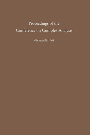 Proceedings of the Conference on Complex Analysis,Used