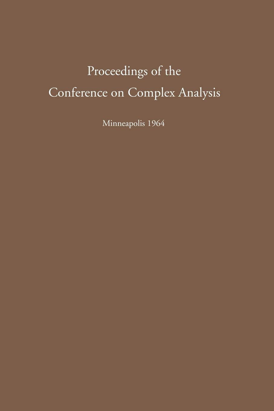 Proceedings of the Conference on Complex Analysis,Used