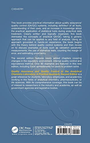 Quality Assurance and Quality Control in the Analytical Chemical Laboratory: A Practical Approach, Second Edition (Analytical Ch,Used