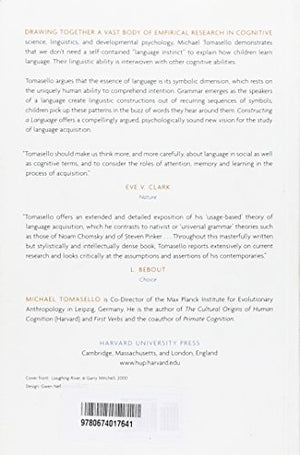 Constructing a Language: A UsageBased Theory of Language Acquisition