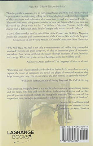 Who Will Have My Back: Stories of Love and Care for Those Who Have Served and Sacrificed,Used