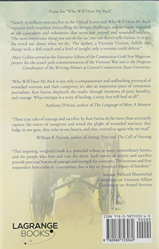 Who Will Have My Back: Stories of Love and Care for Those Who Have Served and Sacrificed,Used