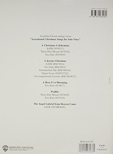 Sensational Christmas Songs for Solo Voice: Medium Low Voice, Book & CD,Used