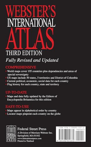 Webster's International Atlas, Third Edition, Newest Edition,Used