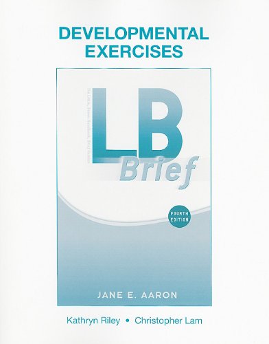 The Little, Brown Handbook Developmental Exercises,Used