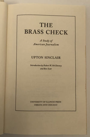 The Brass Check: A Study Of American Journalism,Used