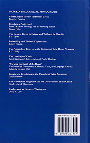 Christology and Cosmology: Models of Divine Activity in Origen, Eusebius, and Athanasius (Oxford Theology and Religion Monograph,Used