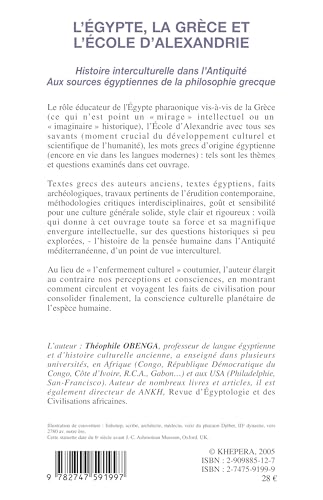 L'Egypte, la Grce et l'cole d'Alexandrie,New