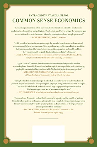 Common Sense Economics: What Everyone Should Know About Wealth And Prosperity,Used