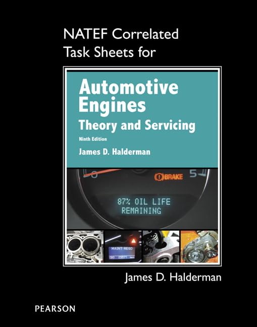NATEF Correlated Task Sheets for Automotive Engines: Theory and Servicing,Used