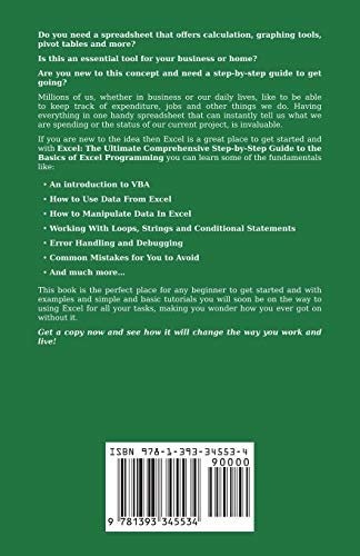Excel: The Ultimate Comprehensive StepByStep Guide to the Basics of Excel Programming (1),Used