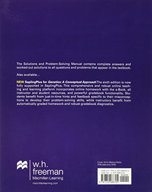 Solutions and ProblemSolving Manual to Accompany Genetics: A Conceptual Approach,Used