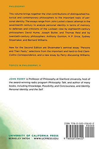 Personal Identity, Second Edition (Volume 2) (Topics In Philosophy),New