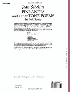 Finlandia And Other Tone Poems In Full Score (Dover Orchestral Music Scores)