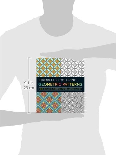 Stress Less Coloring  Geometric Patterns: 100+ Coloring Pages for Peace and Relaxation,Used