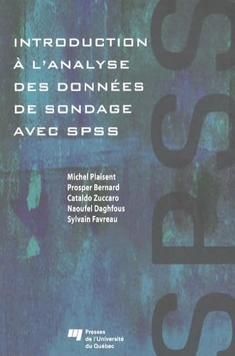 INTRODUCTION A L'ANALYSE DES DONNEES DE SONDAGE AVEC SPSS,Used