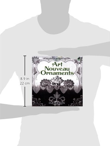 Art Nouveau Ornaments (Dover Digital Pictorial Archive) (Book & CDROM),Used