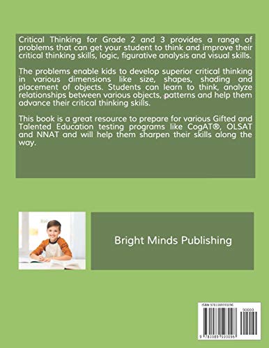 Critical Thinking for Grade 2 and Grade 3: Supplemental workbook for CogAT, OLSAT and NNAT and GATE Testing,Used