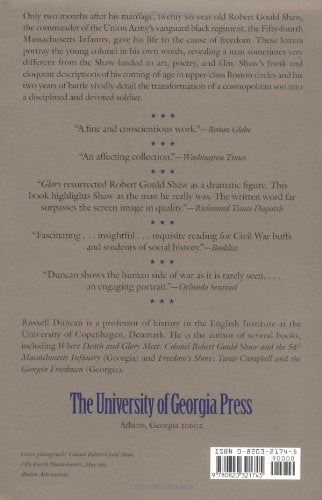 BlueEyed Child of Fortune: The Civil War Letters of Colonel Robert Gould Shaw,New