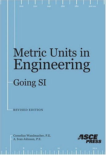 Metric Units In Engineering: Going Si, Revised Edition,New