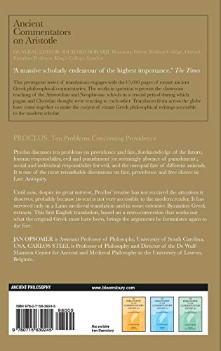 Proclus: Ten Problems Concerning Providence (Ancient Commentators on Aristotle),Used