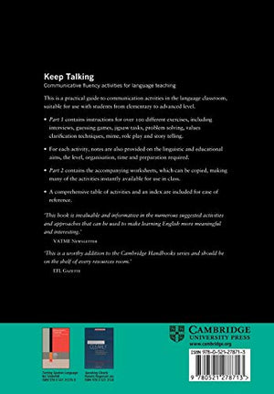 Keep Talking (Cambridge Handbooks for Language Teachers),Used