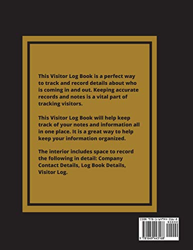 Visitor Log Book: Guest Register, Visitors Sign In, Name, Date, Time, Business, Guests Contact Tracing, Vacation Home, Journal,Used